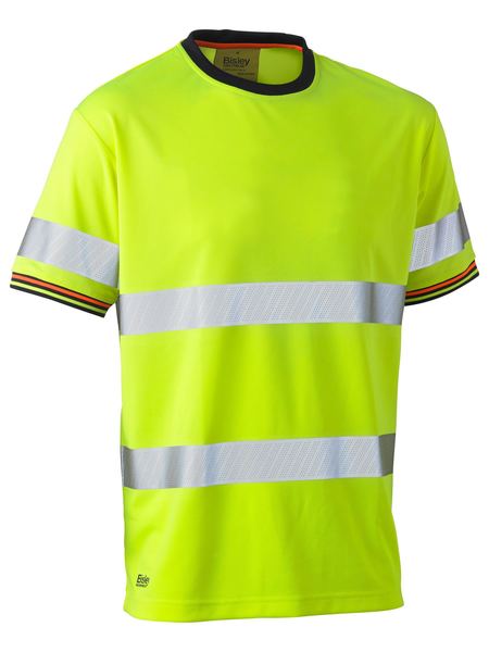 Taped hi vis polyester mesh short sleeve t-shirt - BK1220T - Bisley ...