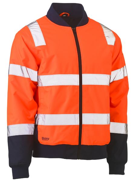 Taped two tone hi vis bomber jacket with padded lining - BJ6730T ...