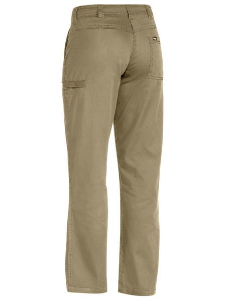 Women's light weight flat front pant with contrast stitching - Bisley  Workwear Online
