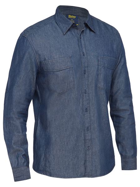 Wholesale Long Sleeve Pocket Shirts for Men 100 Cotton Blue Denim Jeans  Mens Shirts  China Shirt and Striped Shirt price  MadeinChinacom