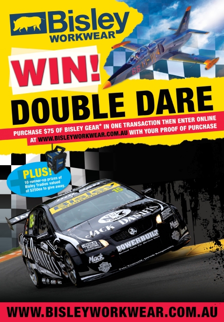 Enter the Double Dare Competition Today by purchasing $75 worth
of Bisley Workwear.